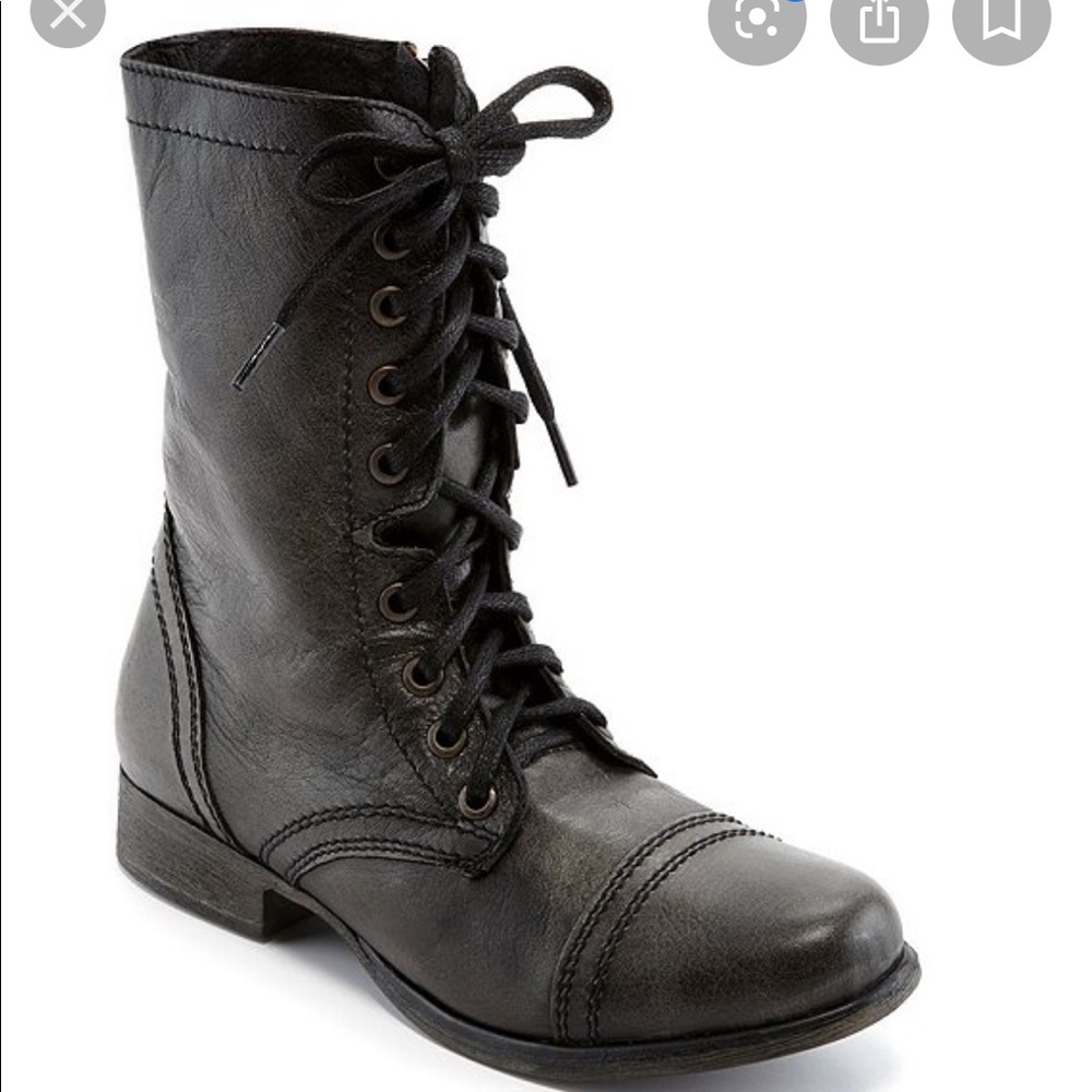 Steve Madden Troopa Military Leather Boots